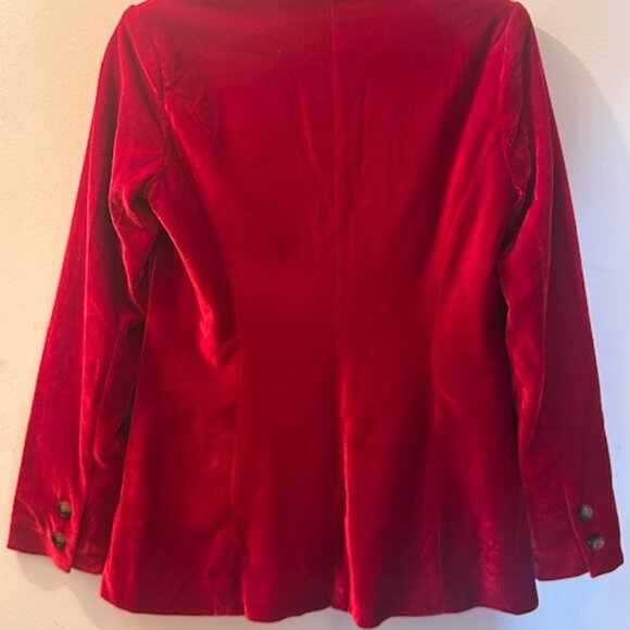 Free People MINKPINK Rich Ruby Velvet Lined Injection Blazer - Picture 16 of 16